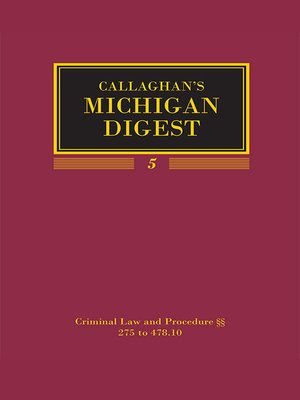 cover image of Michigan Digest